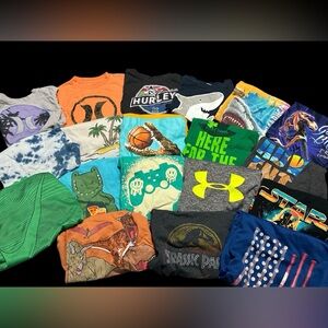 36 PCS BOY LOT SZ 4-8.. Nike puma Hurley shirts pants mixed